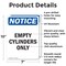 Signmission Empty Cylinders Only, 7 in W x Rectangle, Aluminum OS-2PACK-NS-A-710-V-12022 - alternate 4